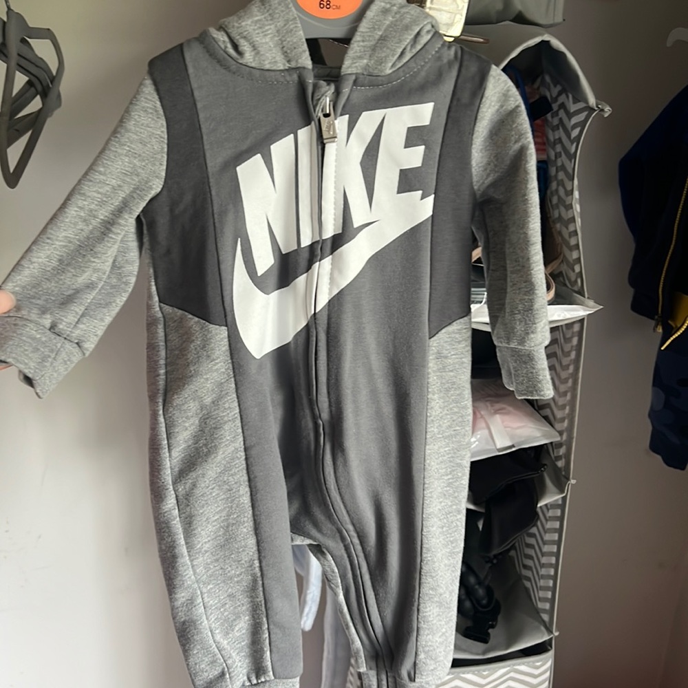 Baby Nike Grey Onesie
